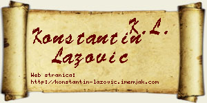 Konstantin Lazović vizit kartica